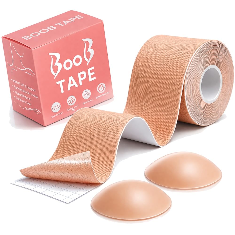Intelligron skin colour boob tape with nipple covers